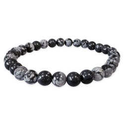 Bracelet Obsdienne neige